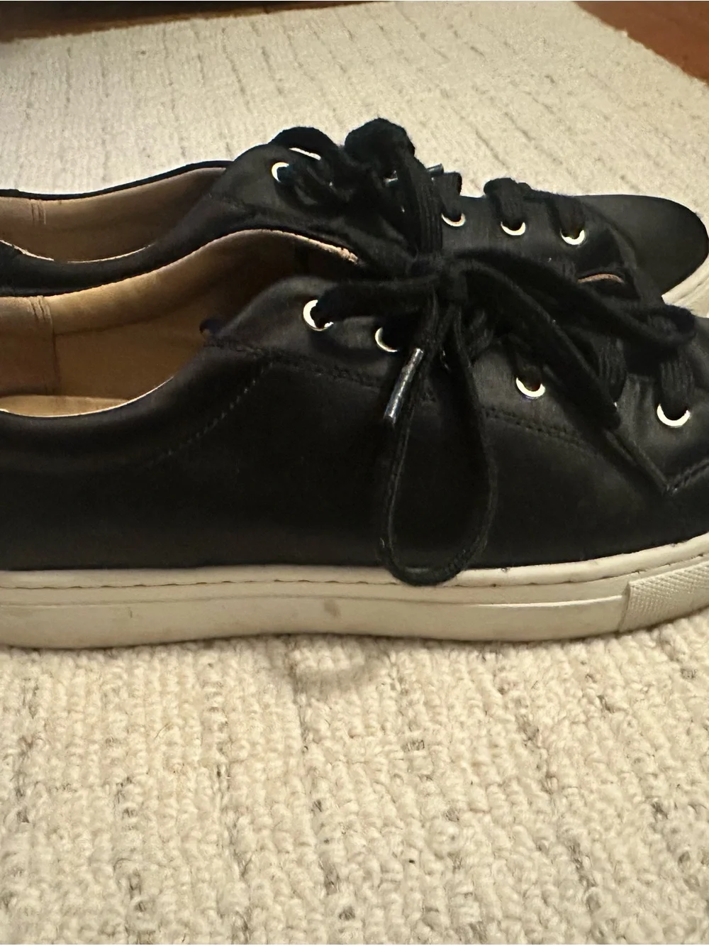 Club Monaco Black Low-Top Lace-Up Sneakers